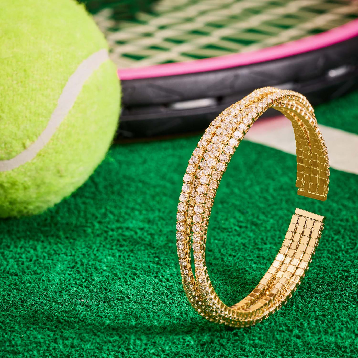 Overlapped Elegant Cuff Bracelet