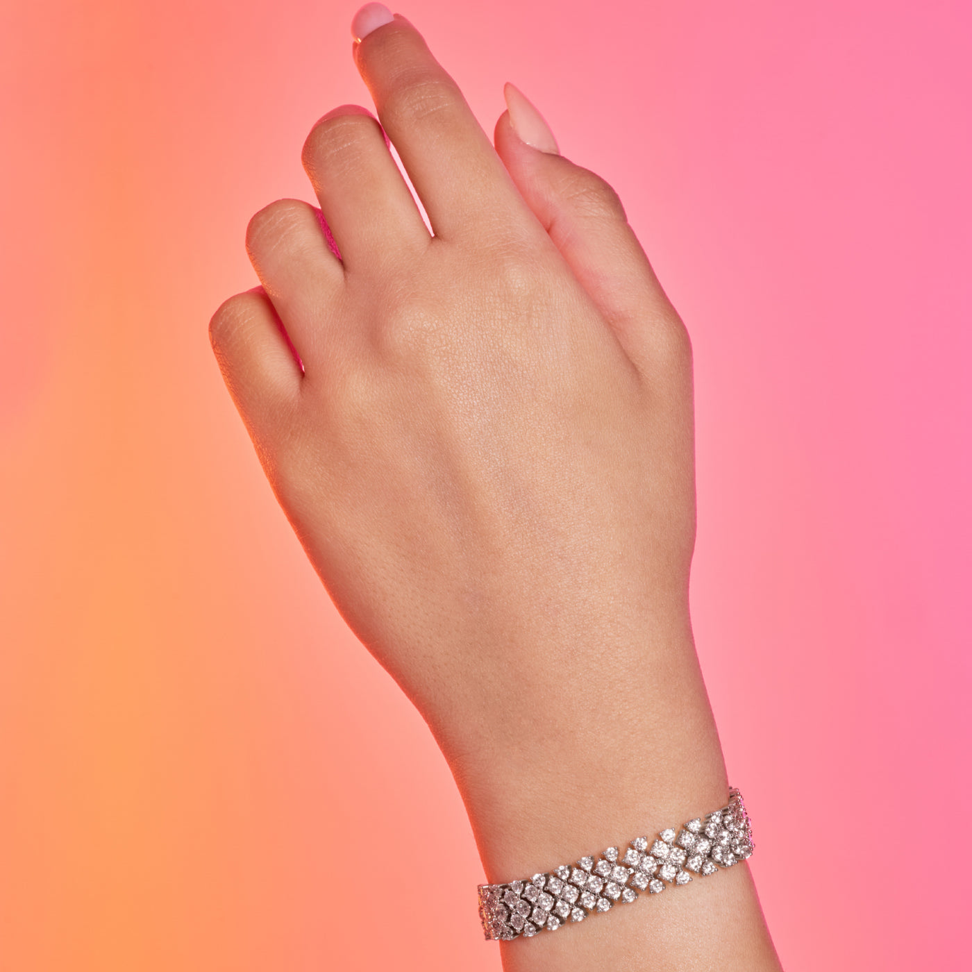 Mesh Statement Tennis Bracelet