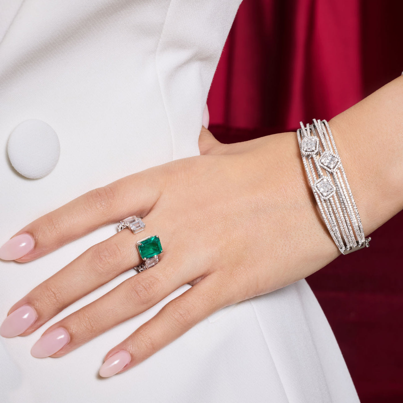 Tripple Rectangle Solitaire Bracelet