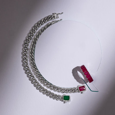 Colourstone Chain Bracelet