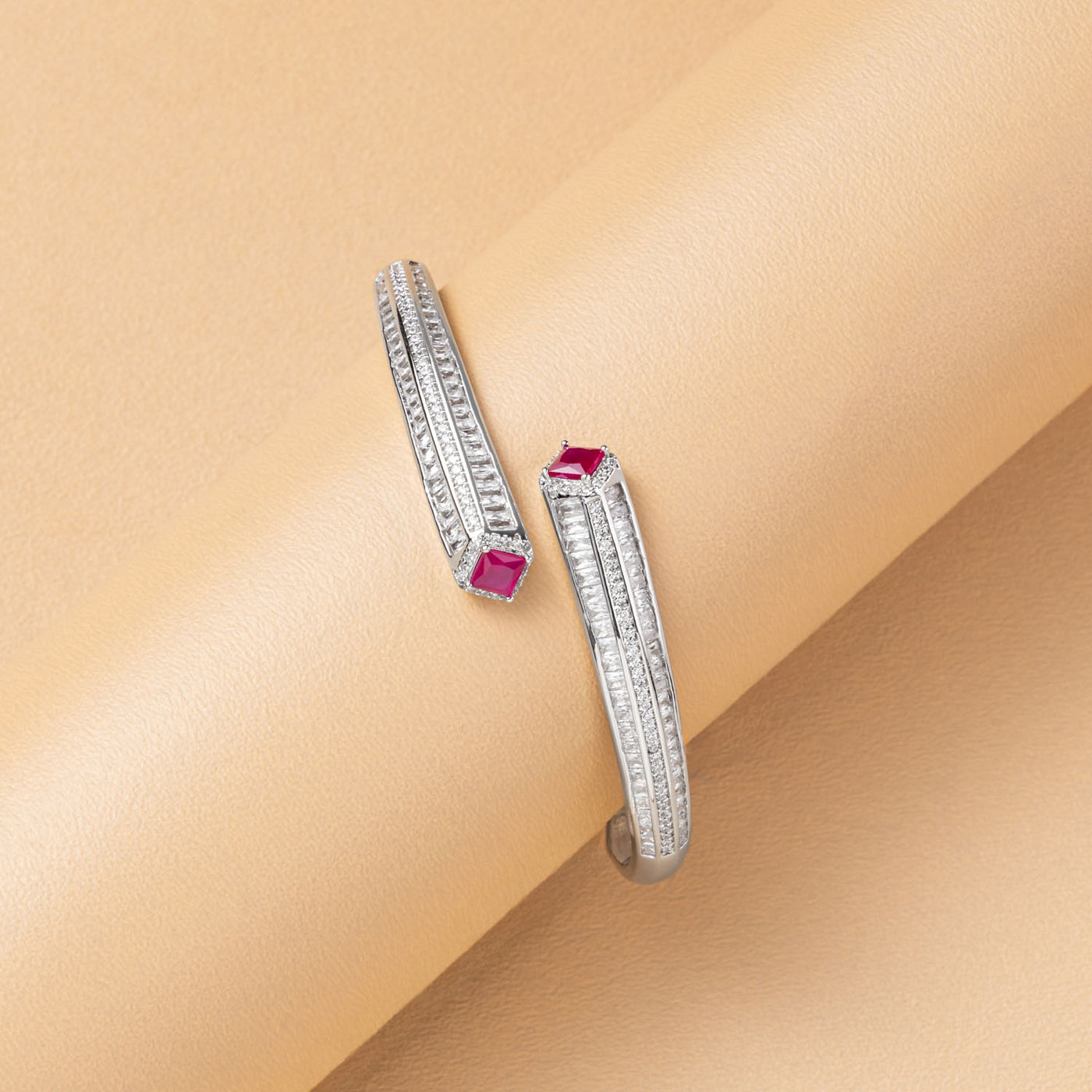 Classic Gemstone Openable Bracelet