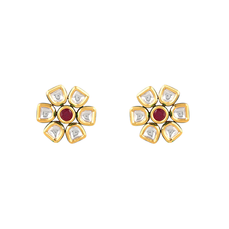 Marigold Kundan Stud