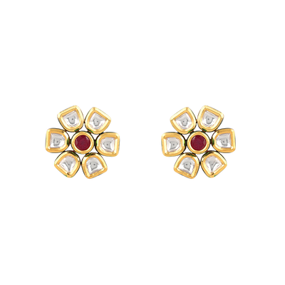 Marigold Kundan Stud