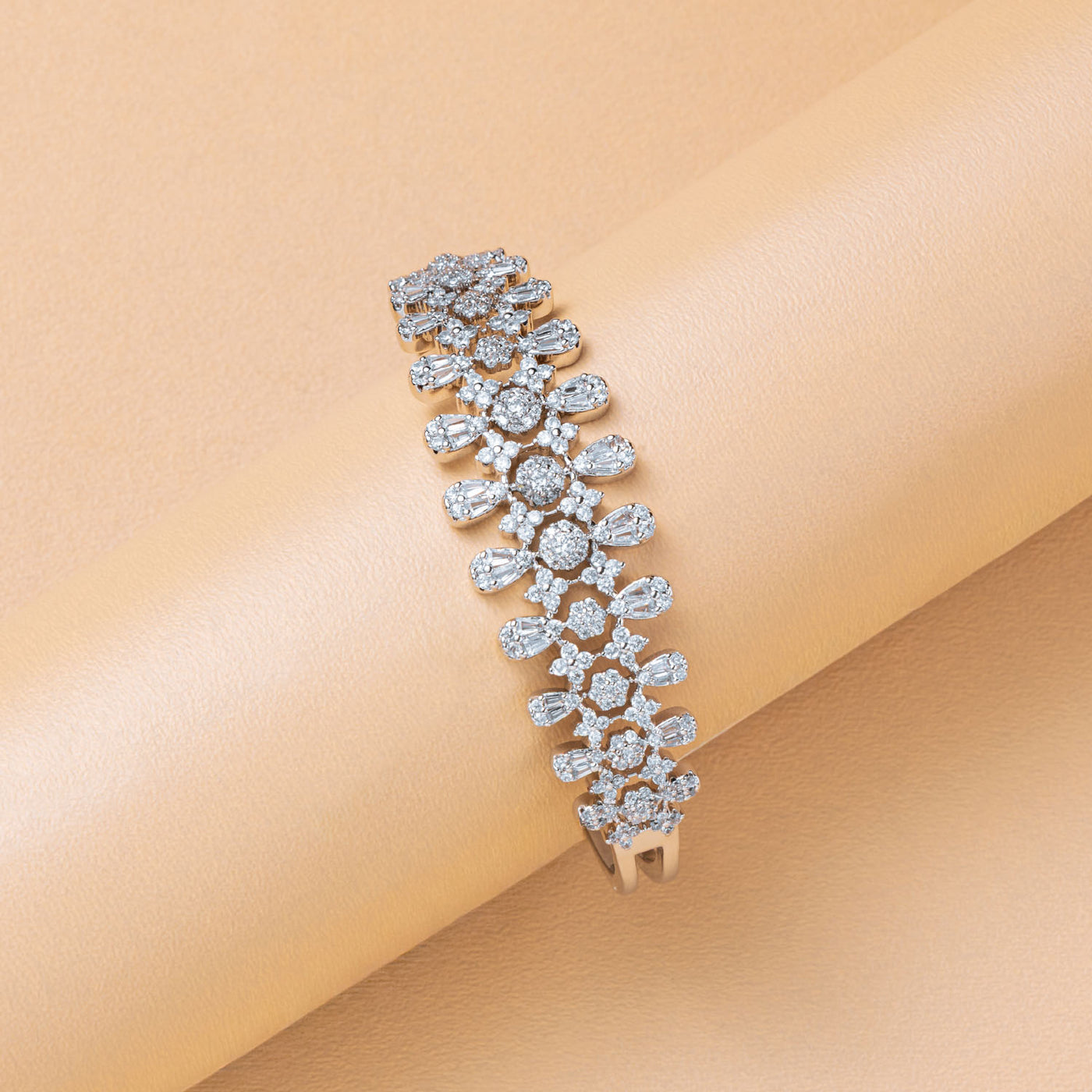 Cluster Pear Cuff Bracelet