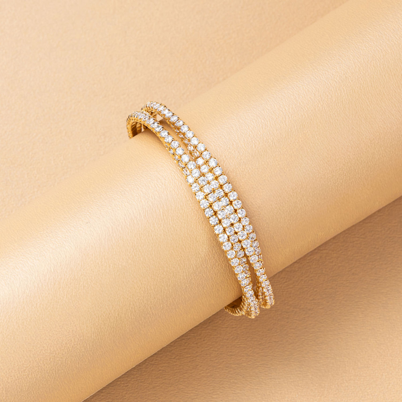 Overlapped Elegant Cuff Bracelet