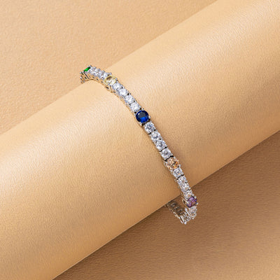 Solitaire Gemstone Tennis Bracelet