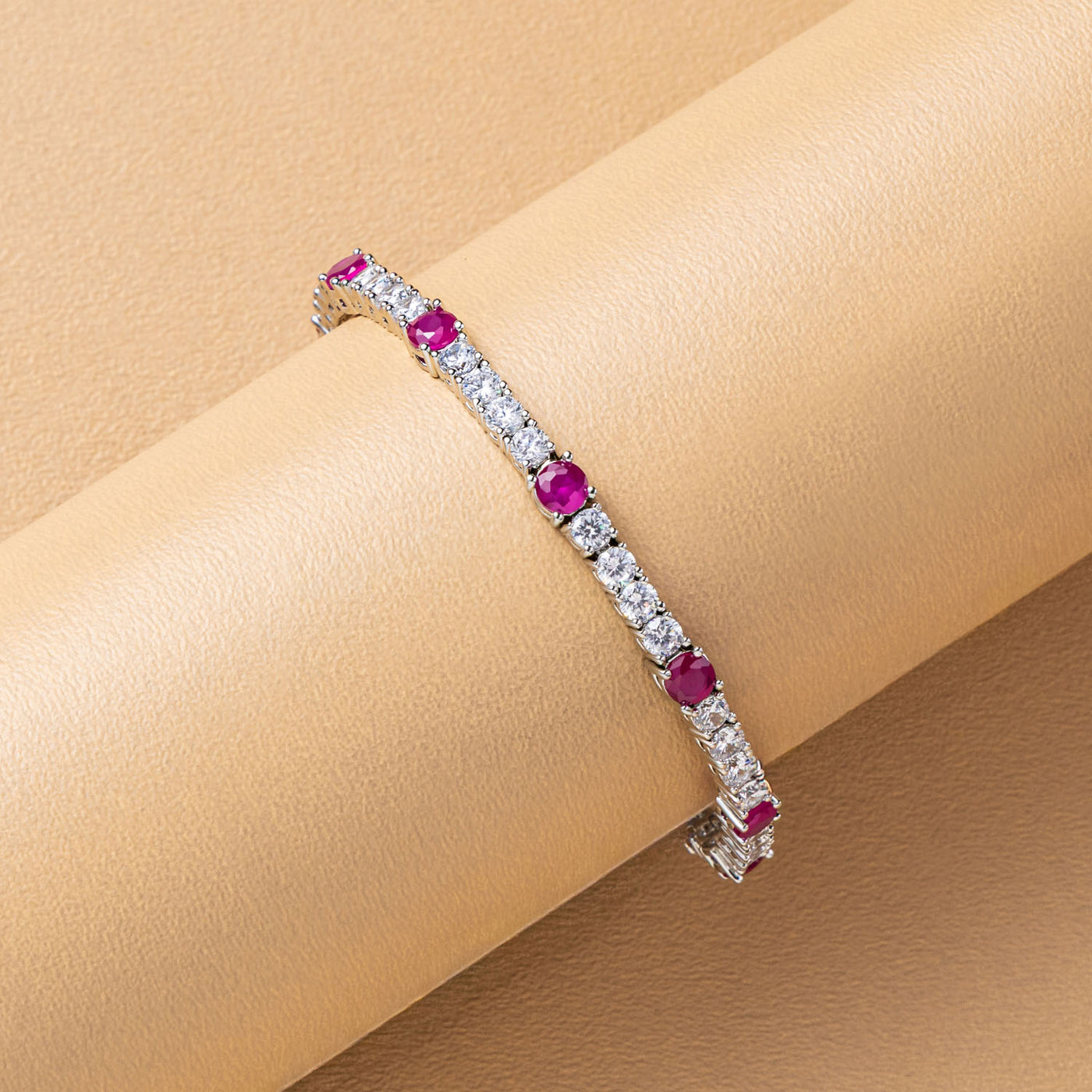 Solitaire Gemstone Tennis Bracelet