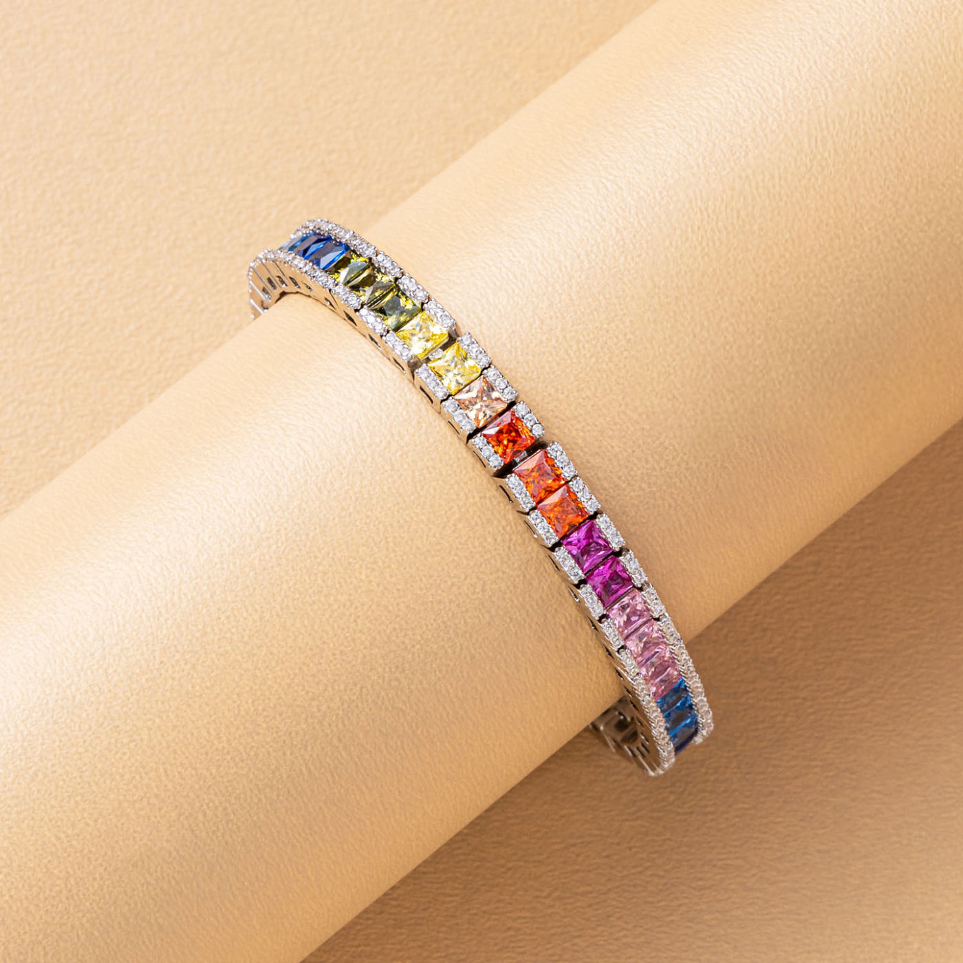 Royal Rainbow Tennis Bracelet