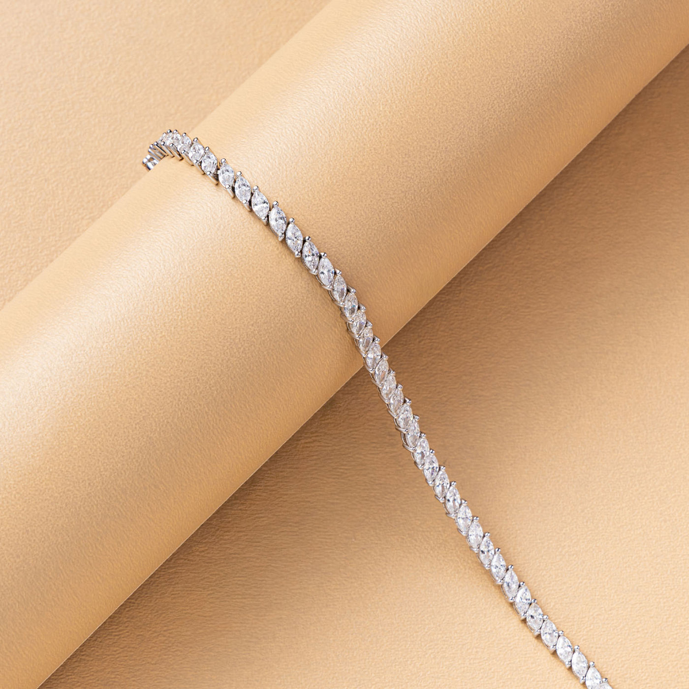 Thin Marquise Tennis Bracelet