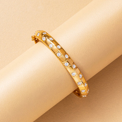 Geometric Grid Stone Bracelet