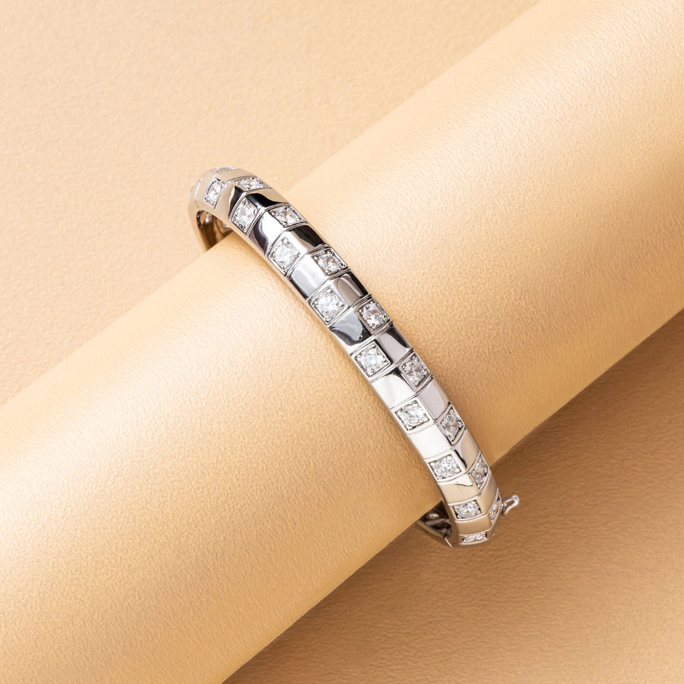 Geometric Grid Stone Bracelet