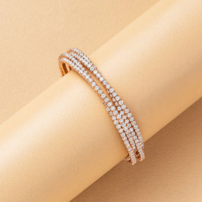 Overlapped Elegant Cuff Bracelet